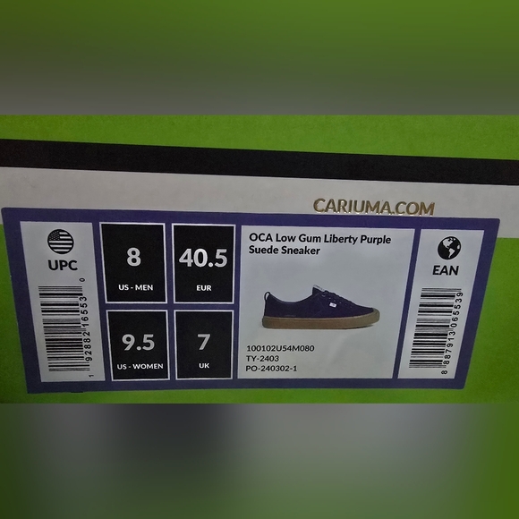 Cariuma Womens OCA Low Gum Liberty Purple Sneakers - Picture 2 of 8